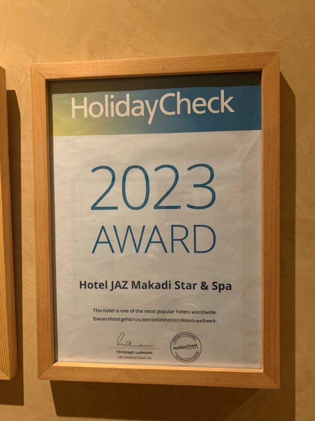 Award | Jaz Makadi Star & Spa | Hurghada | Egypt