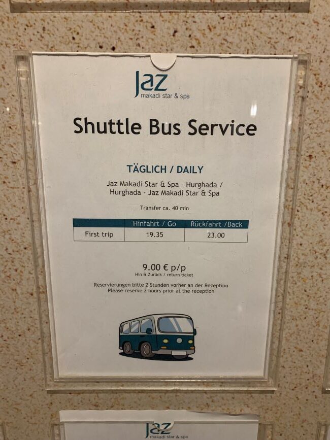 Shuttle Service | Jaz Makadi Star & Spa | Hurghada | Egypt