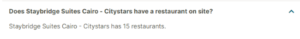 Website Mistake | Staybridge Suites Citystars | Cairo | Egypt