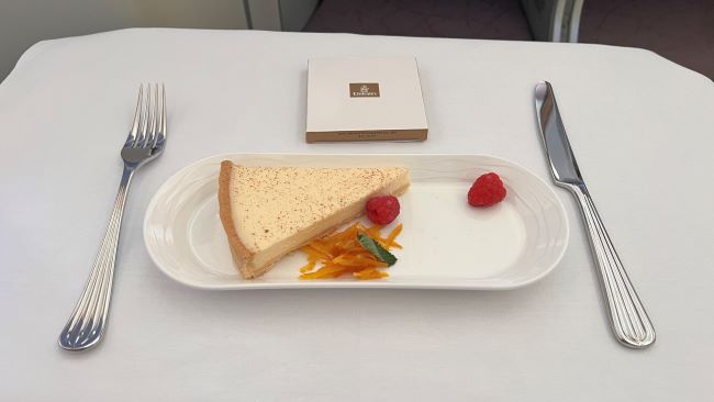 Emirates A380 Business Class Lunch
