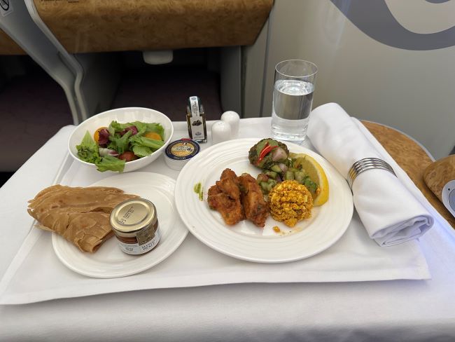 Emirates A380 Business Class Special Meal