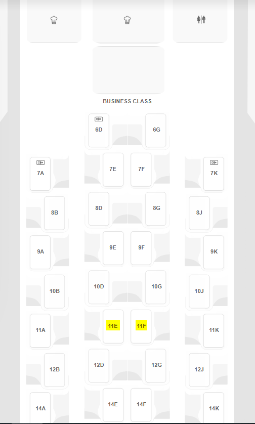 Emirates A380 Seat Map