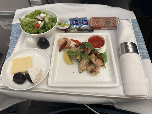 Air Mauritius | A350-900 | Business Class | Dinner Service