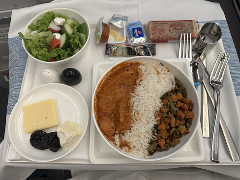 Air Mauritius | A350-900 | Business Class | Dinner Service