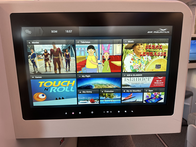 Air Mauritius | A350-900 | Business Class | IFE (Entertainment)