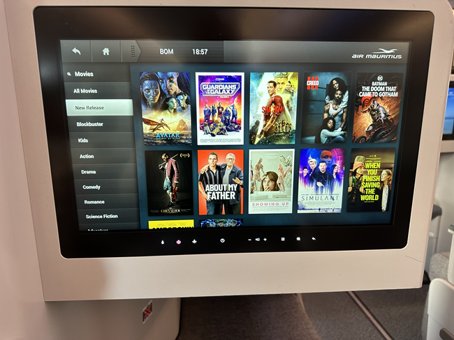 Air Mauritius | A350-900 | Business Class | IFE (Entertainment)
