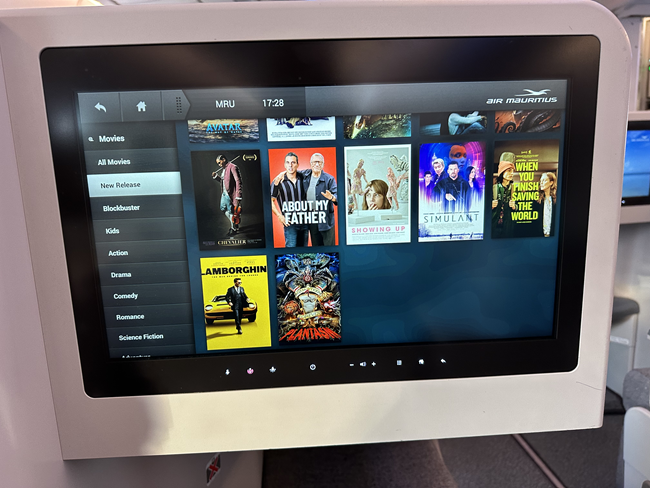 Air Mauritius | A350-900 | Business Class | IFE (Entertainment)