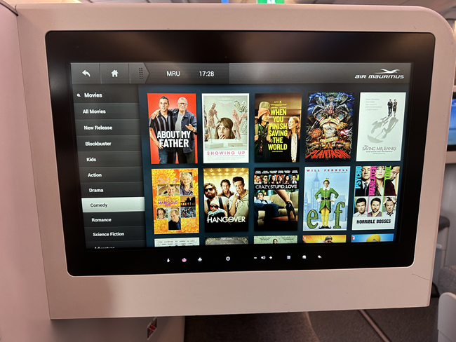 Air Mauritius | A350-900 | Business Class | IFE (Entertainment)