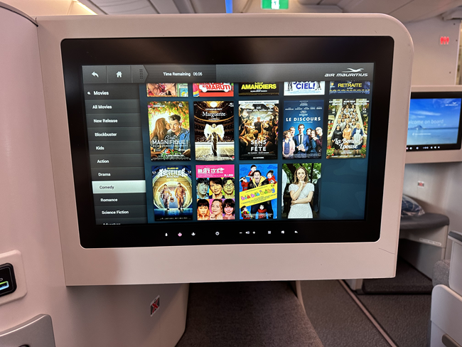 Air Mauritius | A350-900 | Business Class | IFE (Entertainment)