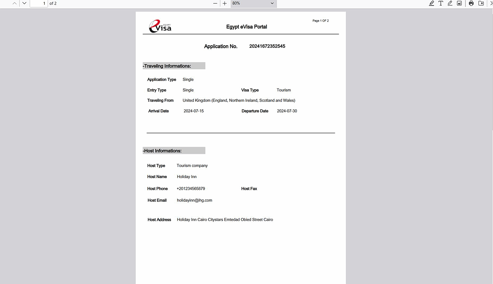 e-Visa Application | Egypt | STEP 7