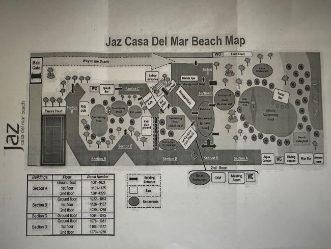 Hotel Map | Jaz Casa Del Mar Beach | Hurghada