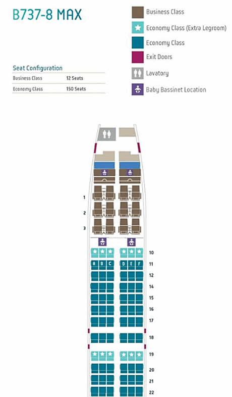 Oman Air | 737-Max 8 | Seating Map