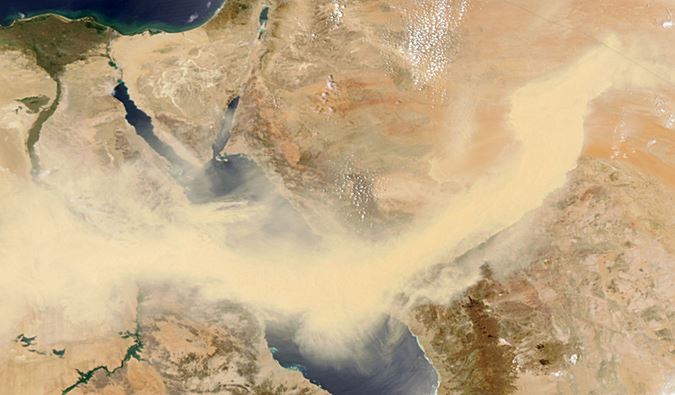 Aerial View of Sandstorms | Egypt